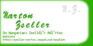 marton zseller business card